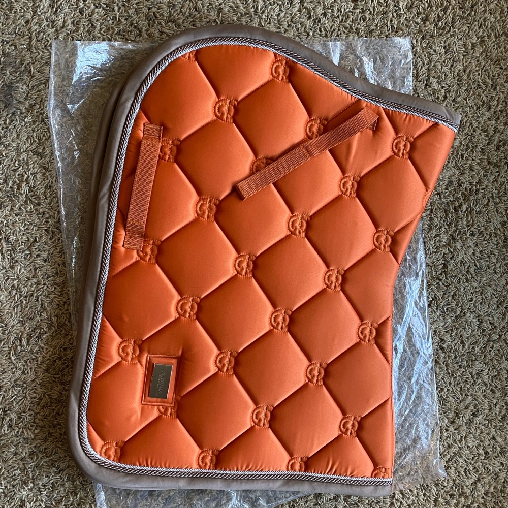 New equestrian Stockholm limited edition brick orange jump pad in full